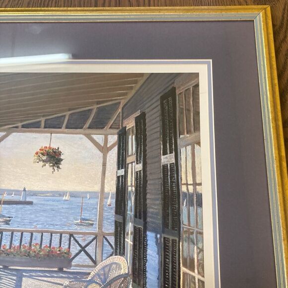 John Philip Hagen Newport Afternoon Signed Nautical Lithograph Framed 1990 - Picture 6 of 10